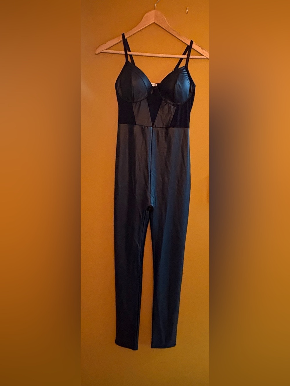Bozzolo Black Fitted Strap Jumpsuit